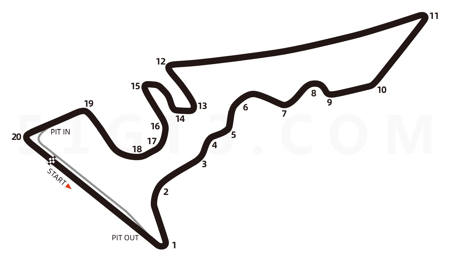 Circuit of The Americas track map